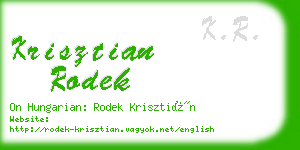krisztian rodek business card